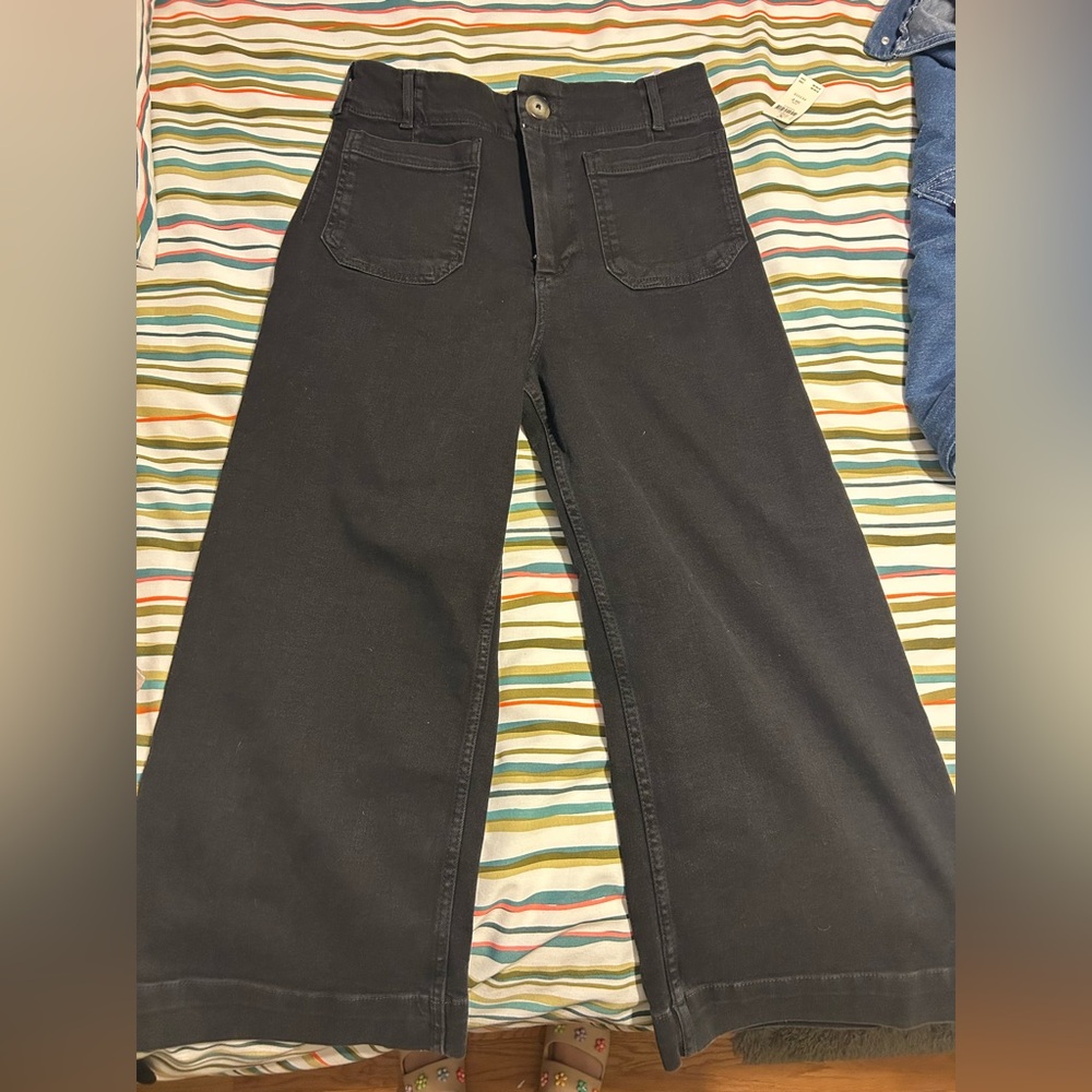 Black Maeve Wide-Leg Pants